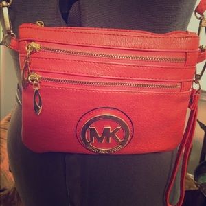 Orange Michael Kors purse